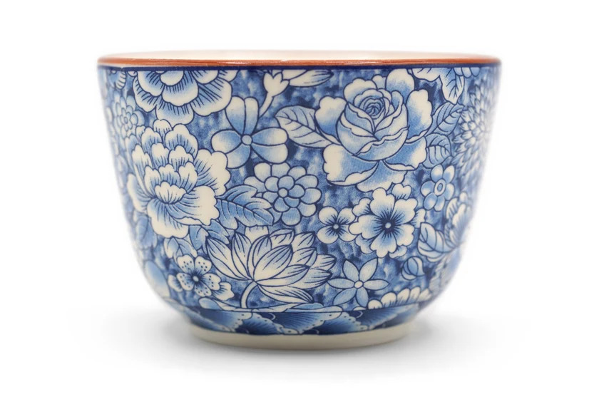Blue and White Flowers Cup, 60 ml
