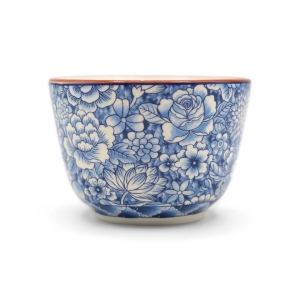 Blue and White Flowers Cup, 60 ml