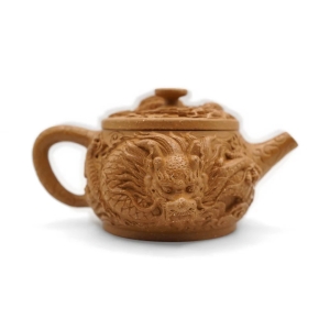 Yellow Clay Teapot - The Dragon is Watching, 270 ml