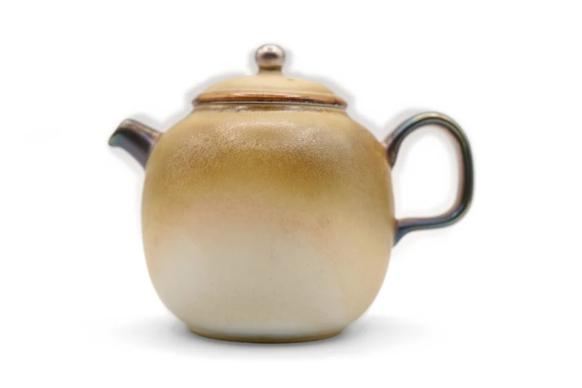 Olive-white Round Teapot, 150 ml
